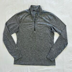 Nike running long sleeve 1/4 zip pullover dri-fit heather gray size medium